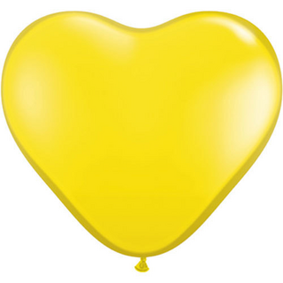 Ballon Herz Kurz Gelb